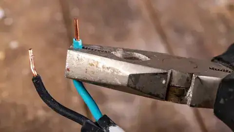 Cut wires with combination pliers